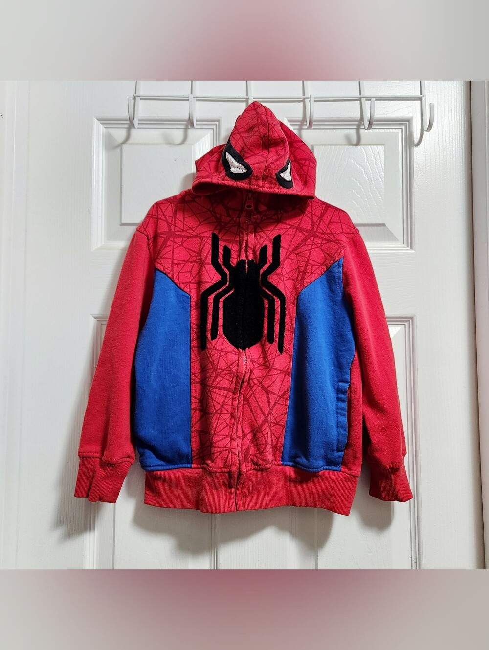Marvel Spiderman Kids Red Blue Costume Hoodie